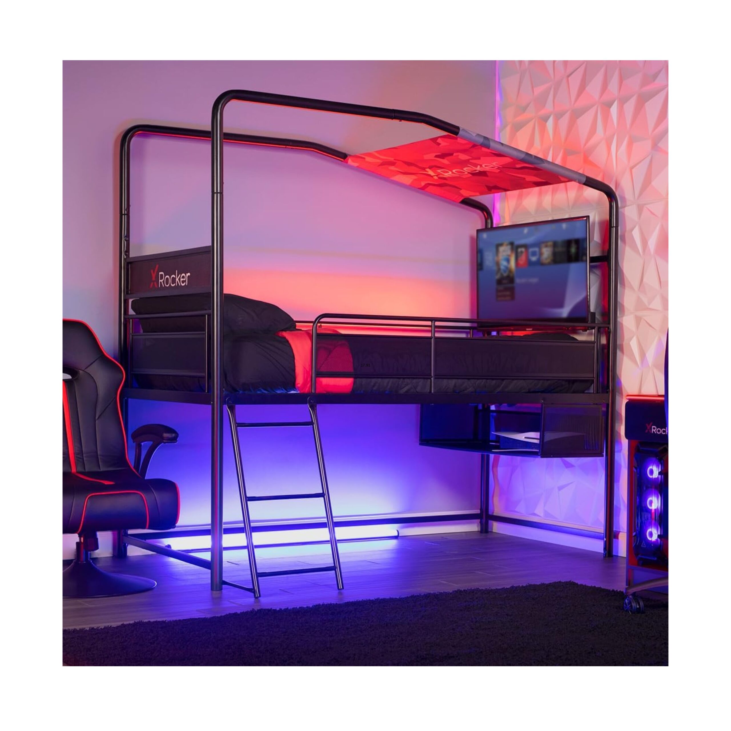 X Rocker Gaming Loft Bunk Bed - Mik Zenon