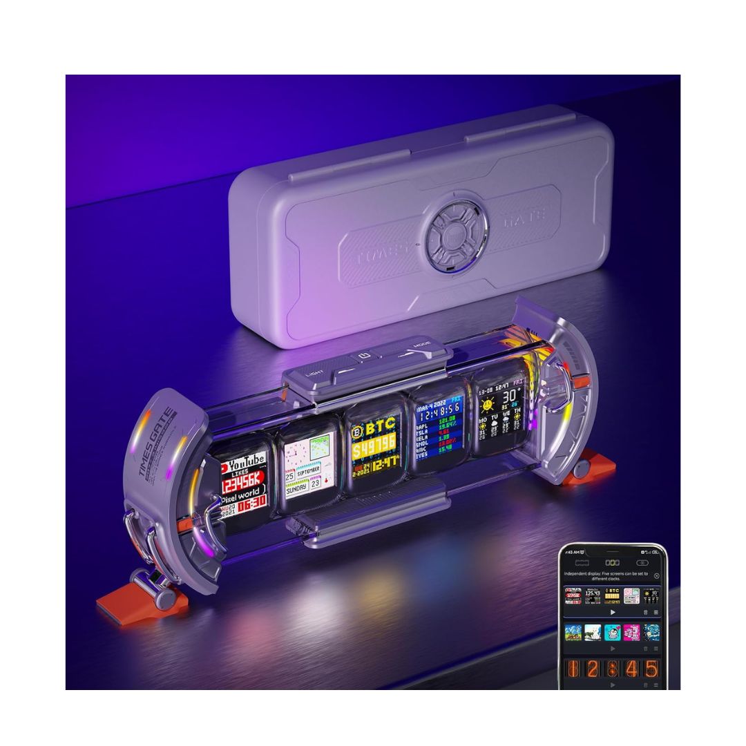 Cyberpunk Gaming Setup Digital Clock - Mik Zenon