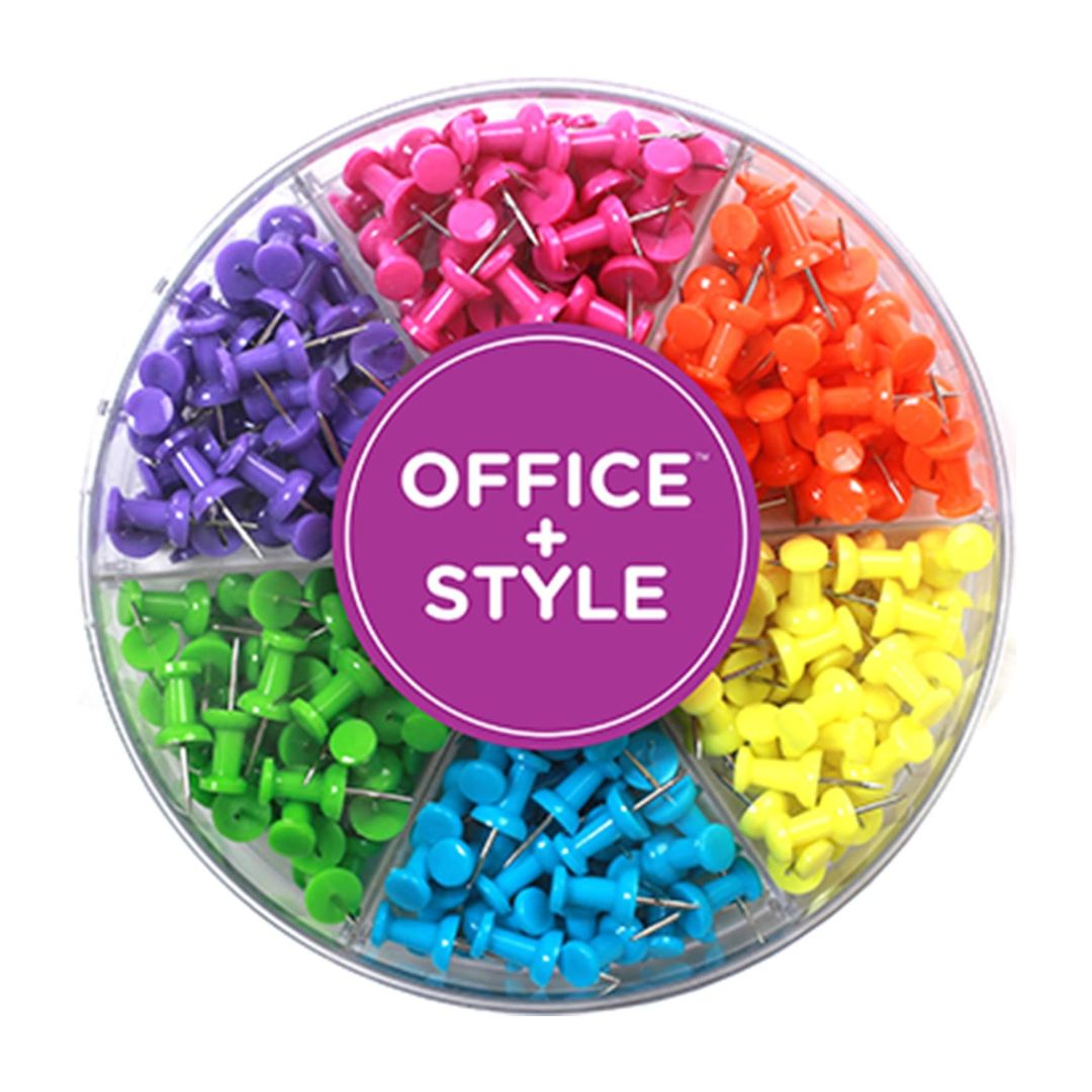 Multi-Colored Push Pins 240 Pcs - Mik Zenon