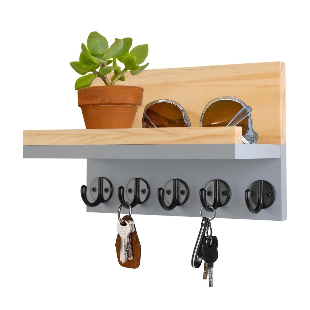 Wall Mounted Shelf & Key Holder - Mik Zenon