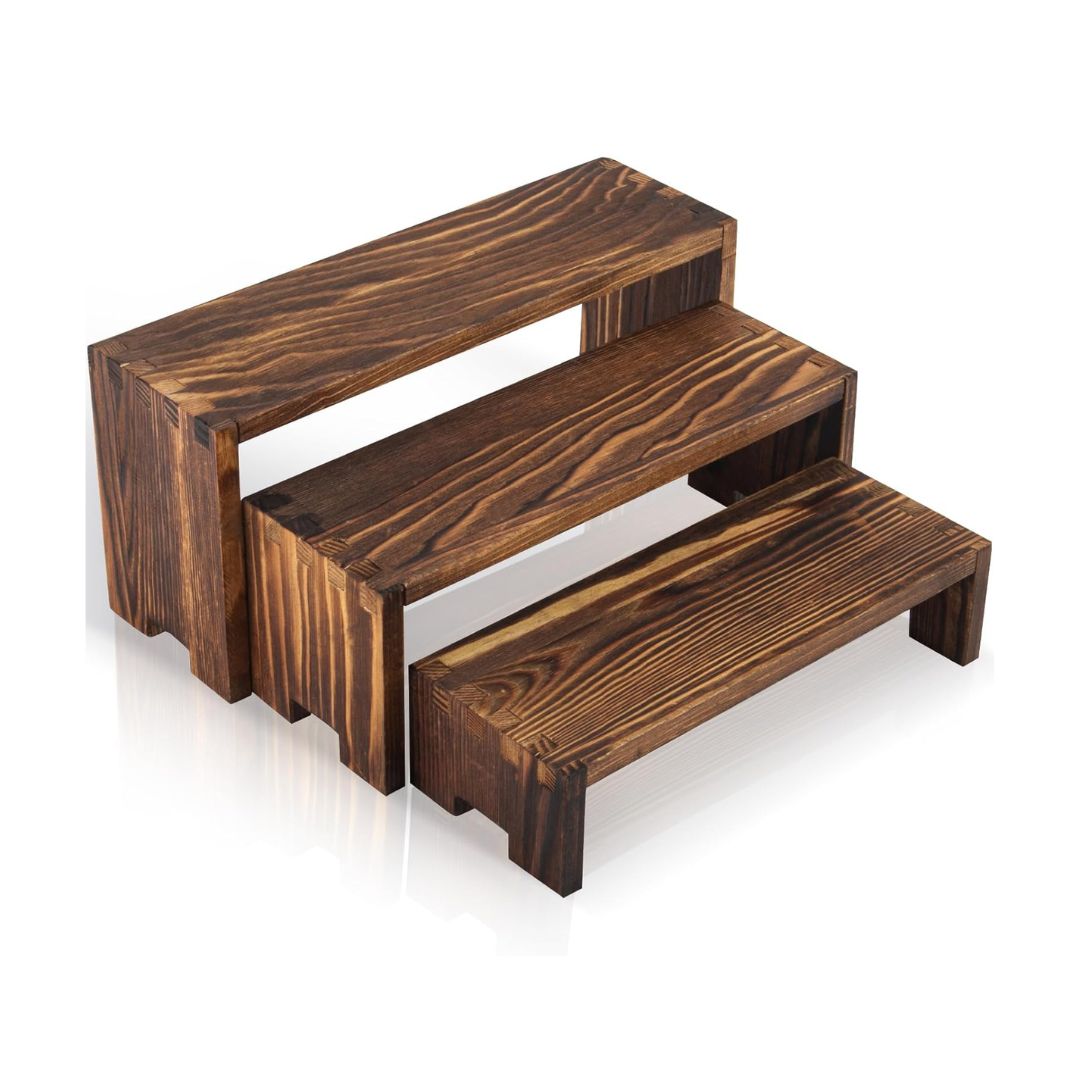 Small Wood Display Risers 3 Pk - Mik Zenon