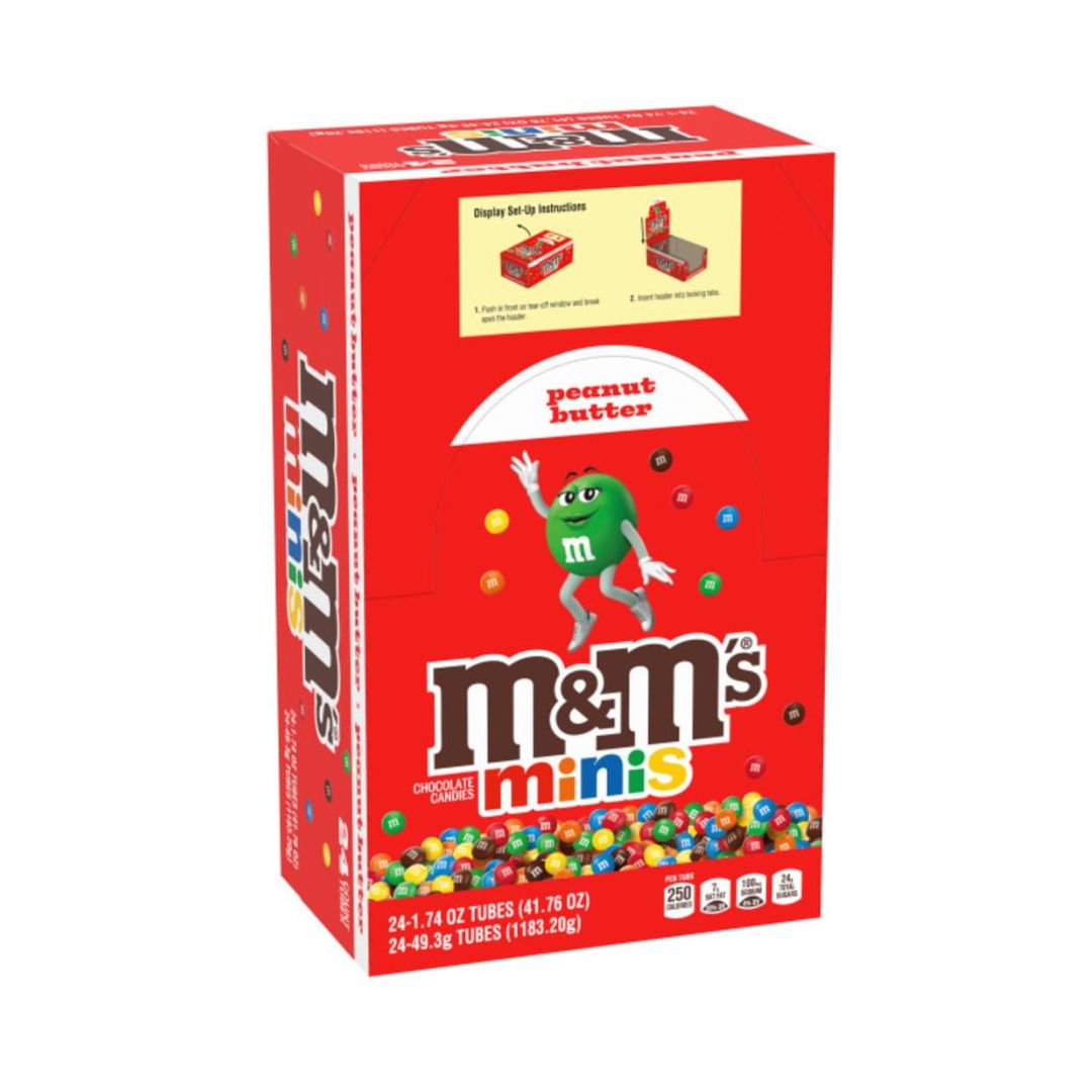 M&M's Minis Peanut Butter Chocolate Candy 24 Ct - Mik Zenon
