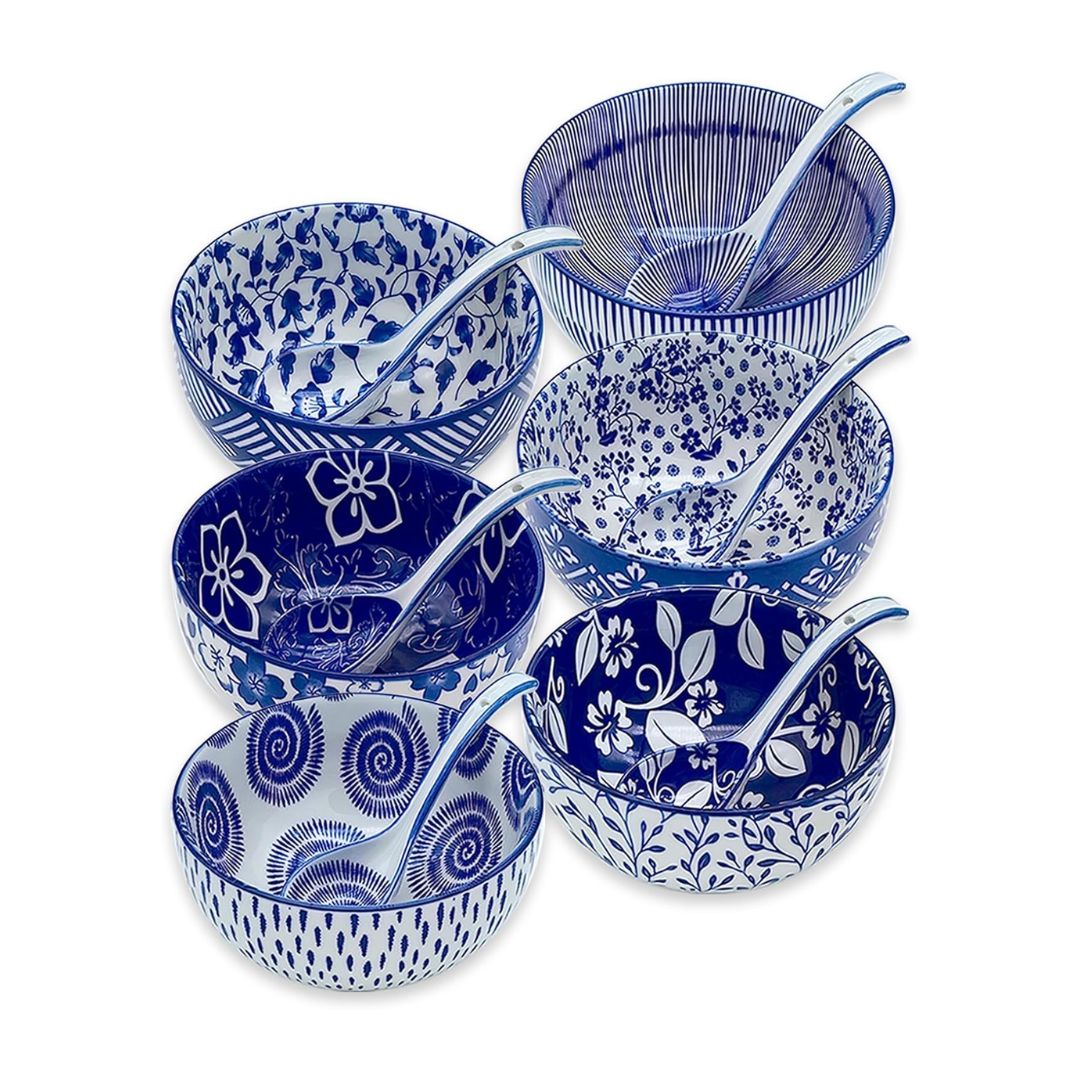 Ceramic Cereal Bowl & Spoon Set 12pcs - Mik Zenon