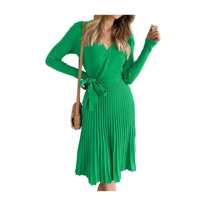Wrap Sweater Dress - Mik Zenon Wrap Sweater Dress - Mik Zenon