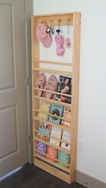 behind the door shelf