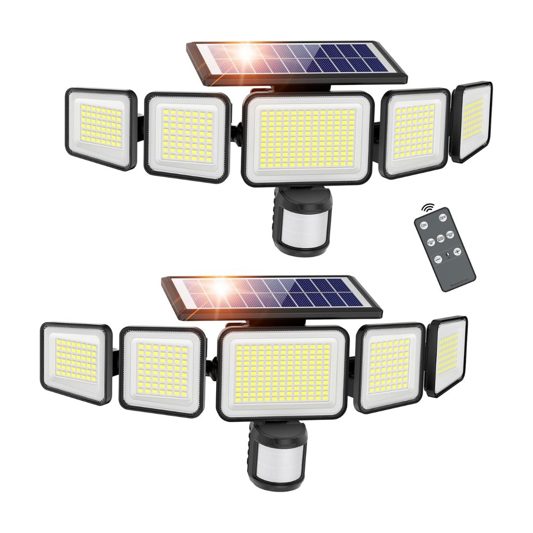 Motion Sensor Solar Flood Lights 2 Pack - Mik Zenon