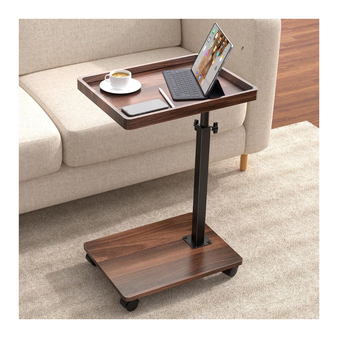 C Shaped Adjustable Height End Table - Mik Zenon
