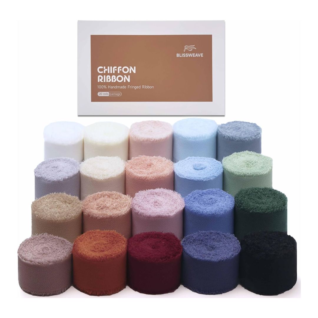 Assorted Chiffon Ribbon 20 Rolls - Mik Zenon