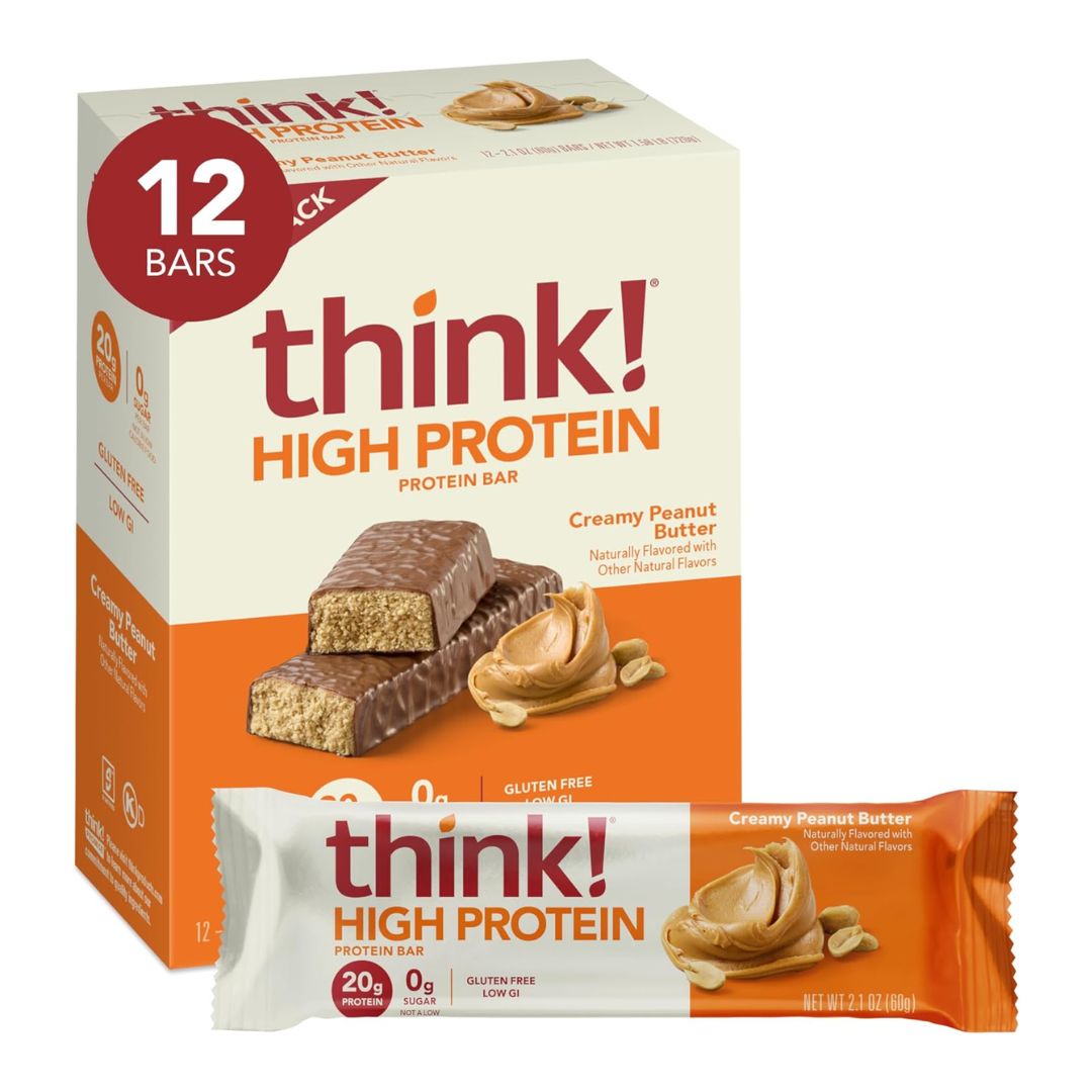 Think! Creamy Peanut Butter Protein Bars (12 Pack) - Mik Zenon