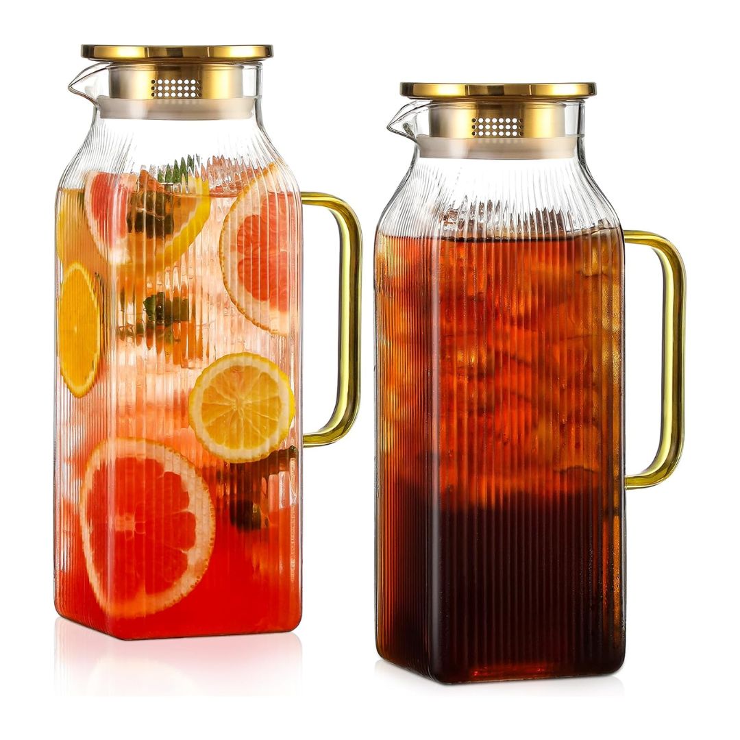Square Glass Pitcher (2 Pack) - Mik Zenon
