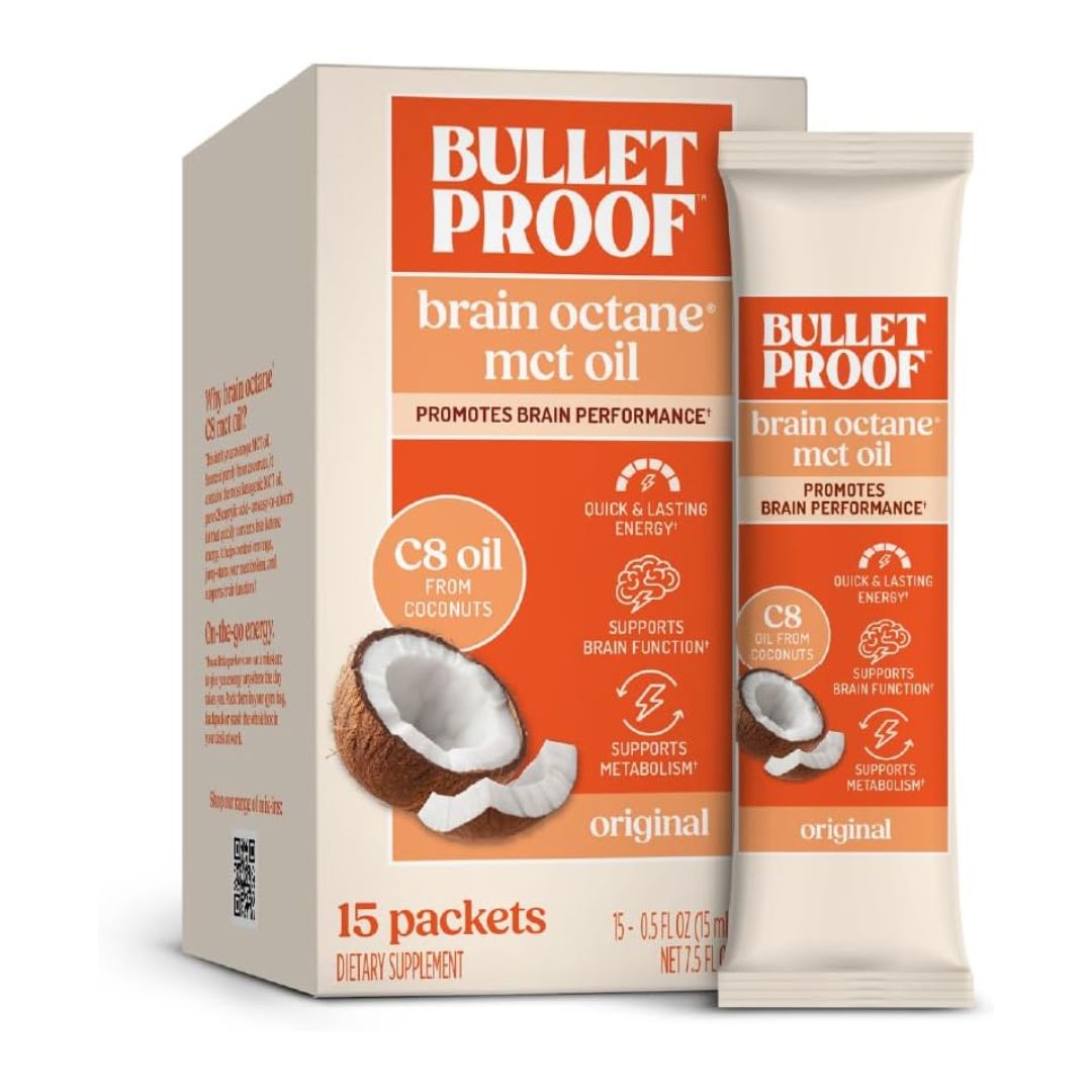 Bulletproof Brain Octane C8 MCT Oil Packets (15 Pack) - Mik Zenon