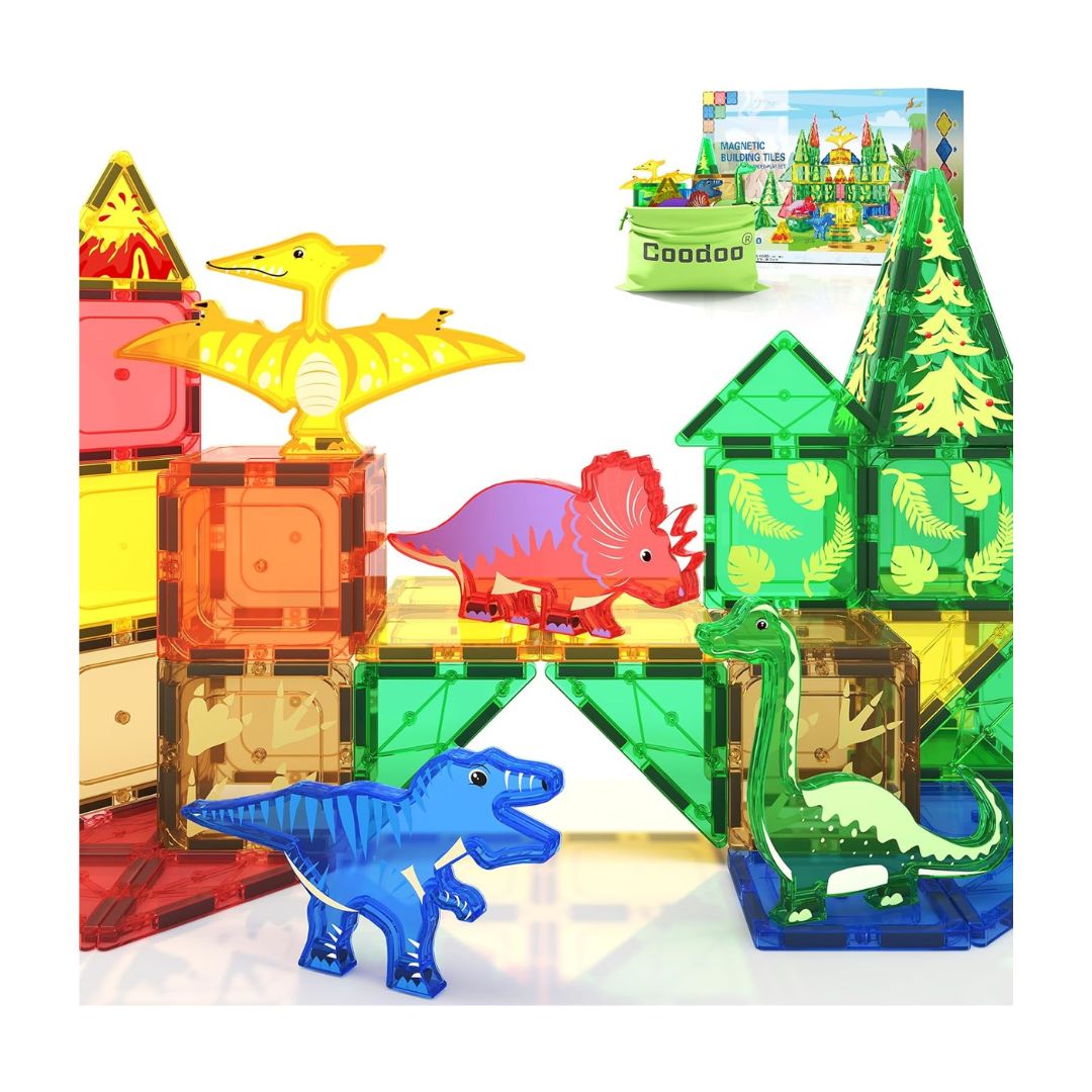 Dinosaur Magnetic Tiles Set - Mik Zenon