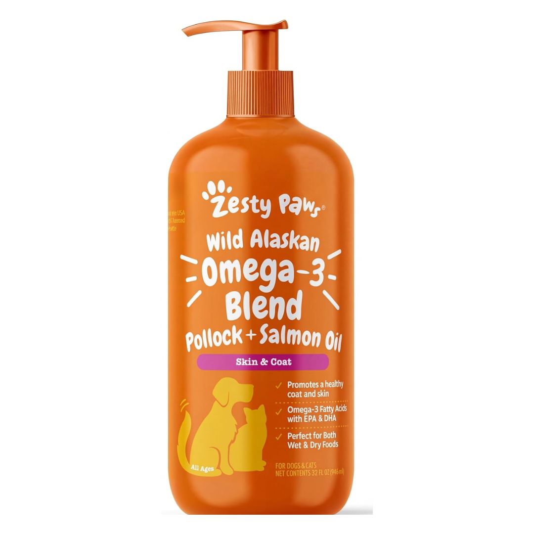 Zesty Paws Wild Alaskan Omega-3 Blend Pollock + Salmon Oil - Mik Zenon