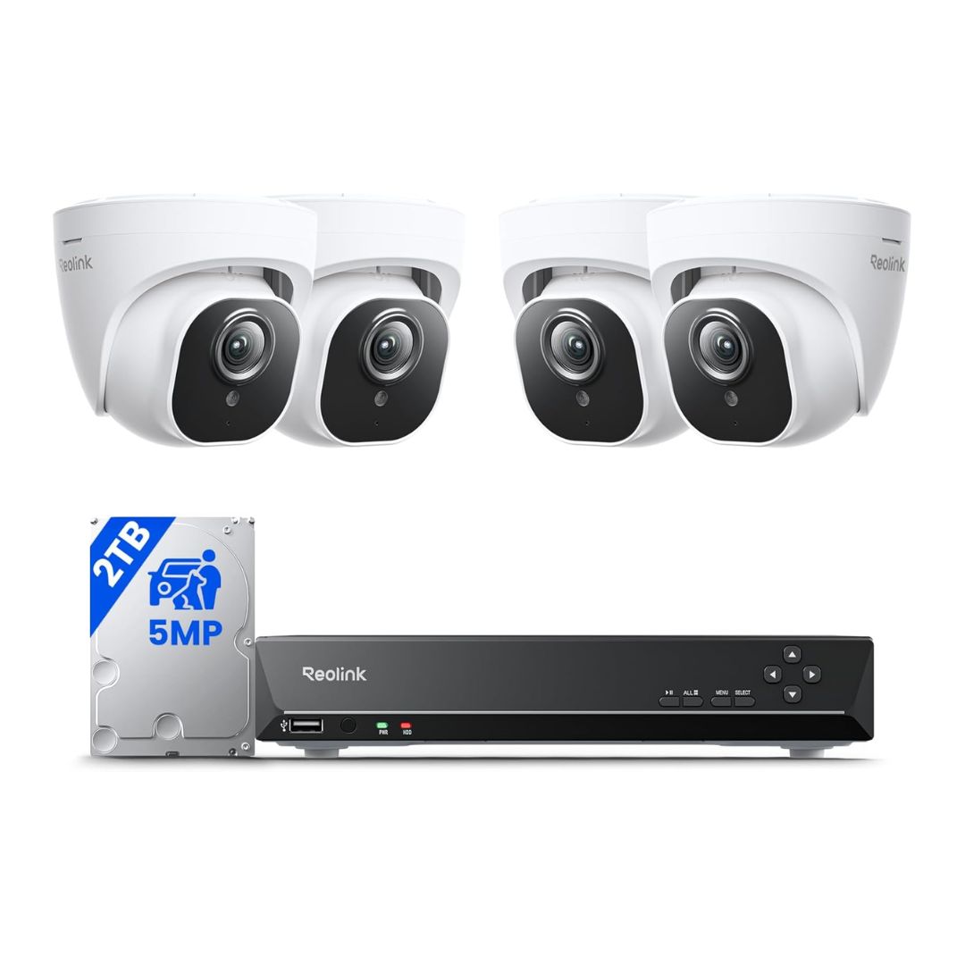 REOLINK 5MP PoE Security Camera System (4 Pack) - Mik Zenon