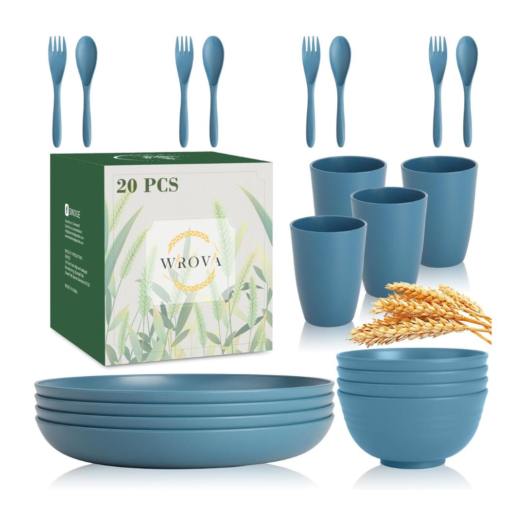 Wheat Straw Dinnerware Set 20pcs - Mik Zenon
