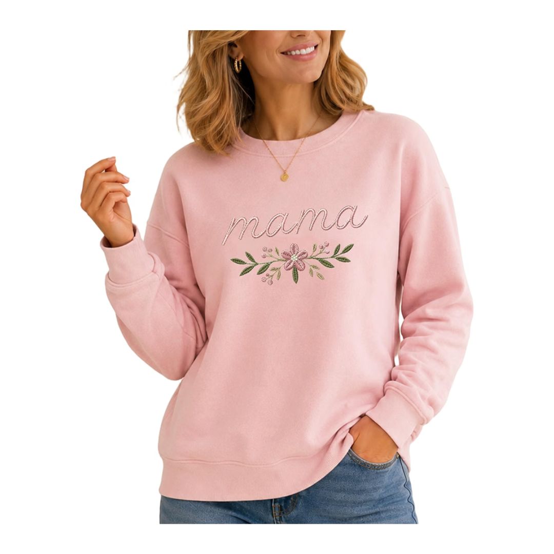 Embroidered Mama Sweatshirt - Mik Zenon